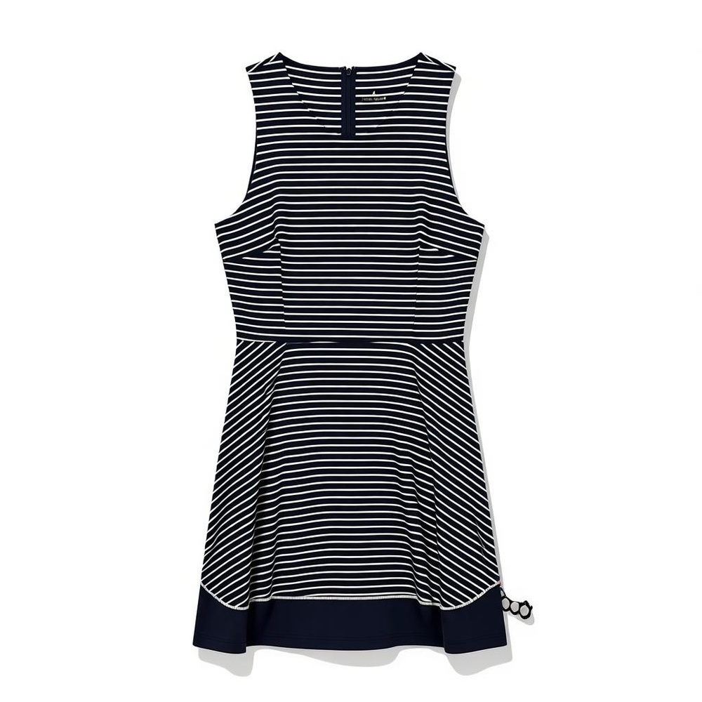 Navy and White Striped Dress
